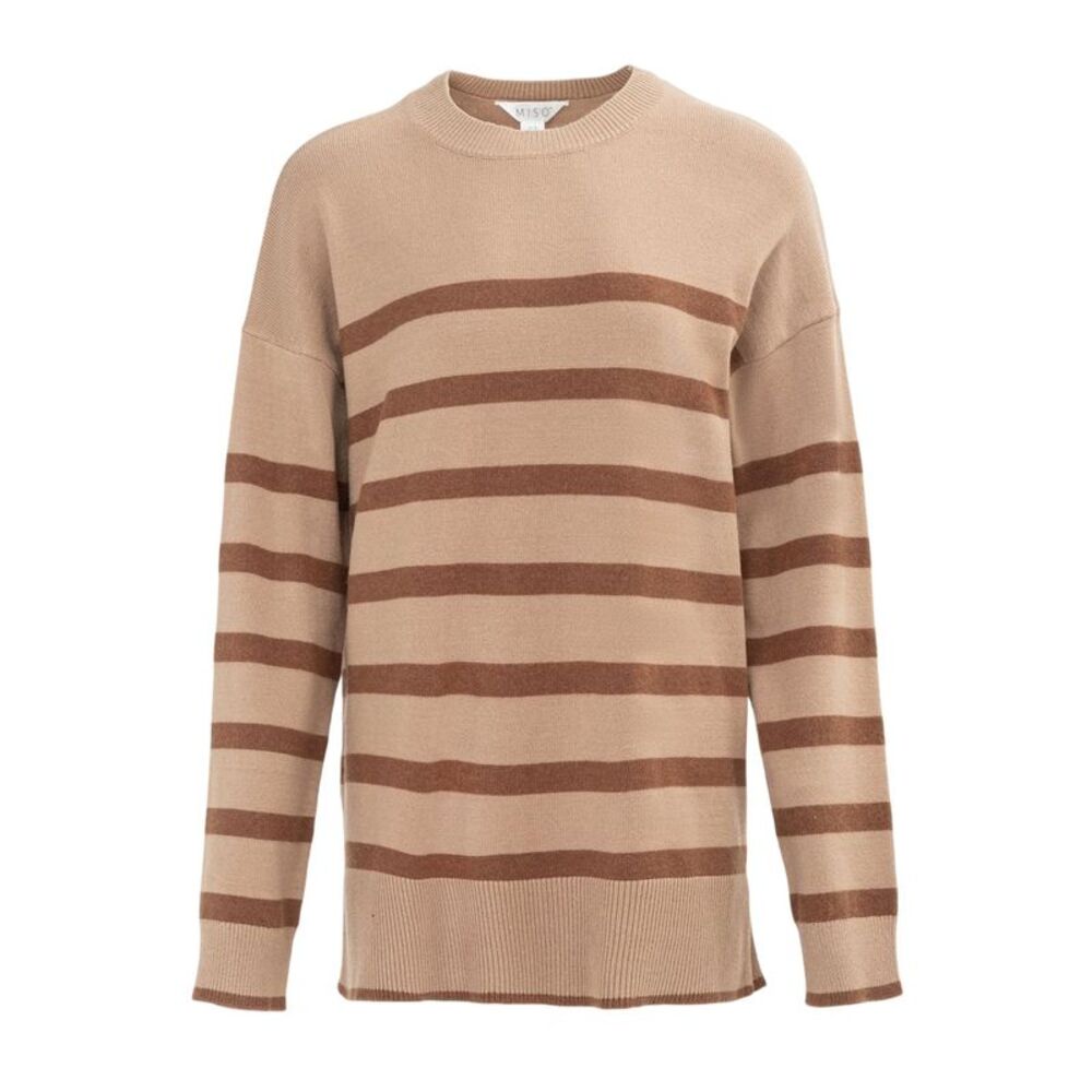 Miso Womens/Ladies Stripe Sweater / Cream